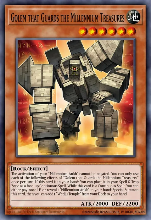 Golem that Guards the Millennium Treasures trading card