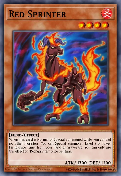 Red Sprinter trading card