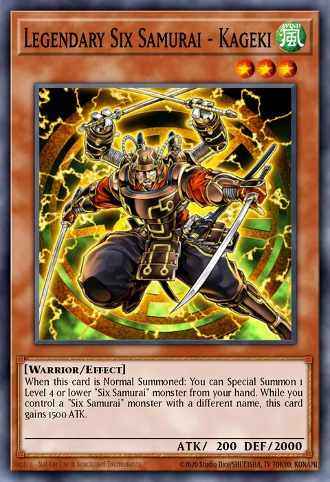 Legendary Six Samurai - Kageki trading card
