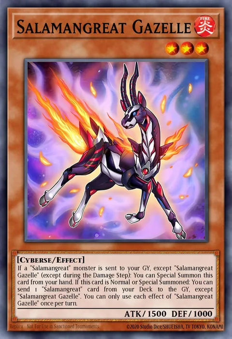 Salamangreat Gazelle trading card