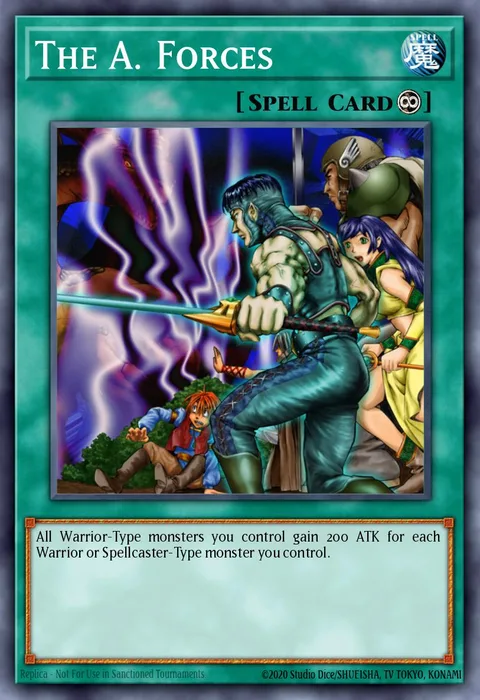The A. Forces trading card