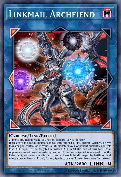 Linkmail Archfiend trading card