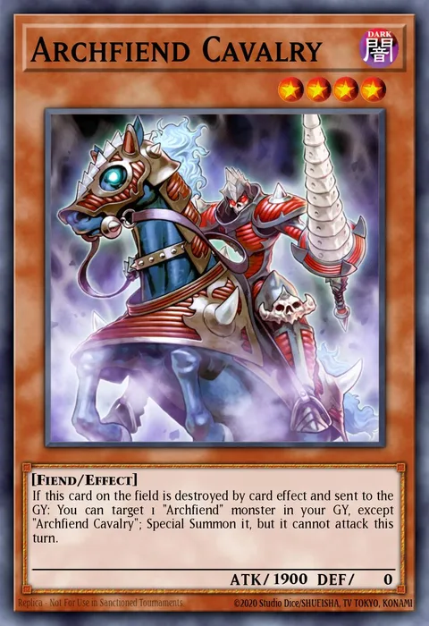 Archfiend Cavalry trading card