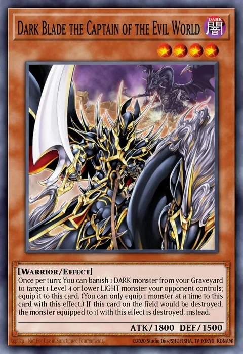 Dark Blade the Captain of the Evil World trading card
