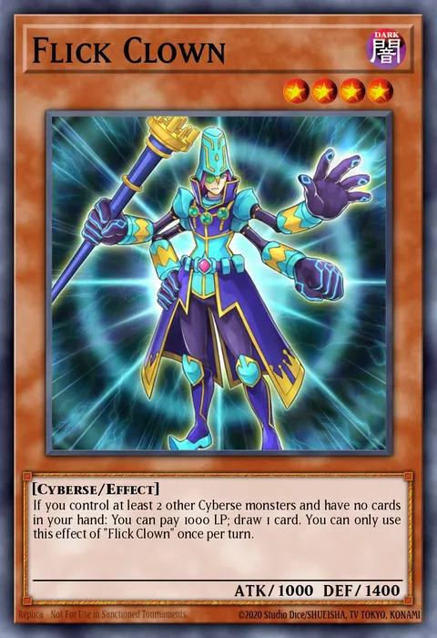 Flick Clown trading card