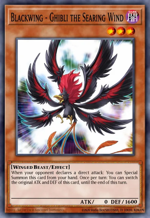 Blackwing - Ghibli the Searing Wind trading card