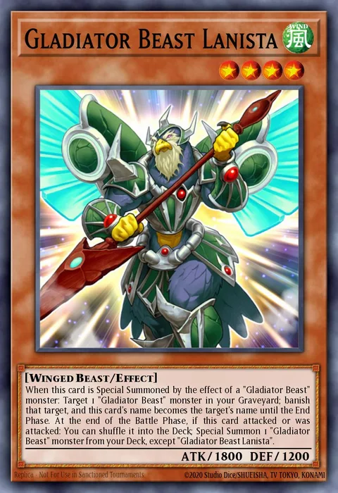 Gladiator Beast Lanista trading card