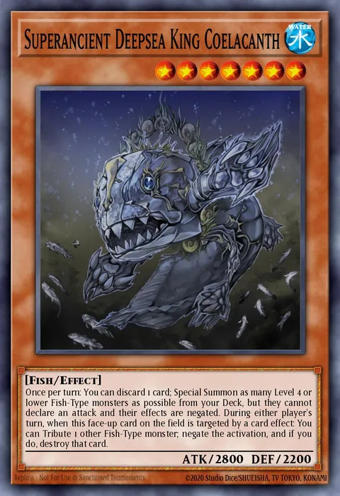 Superancient Deepsea King Coelacanth trading card