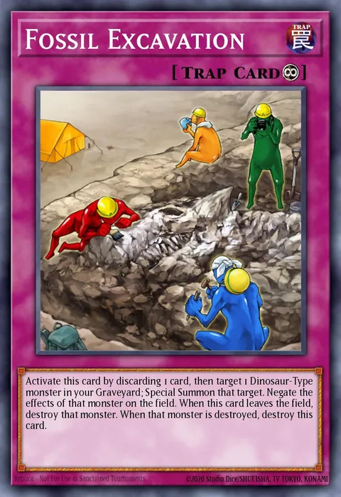 Fossil Excavation trading card