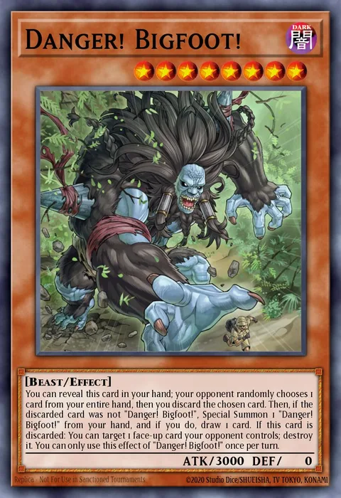 Danger! Bigfoot! trading card