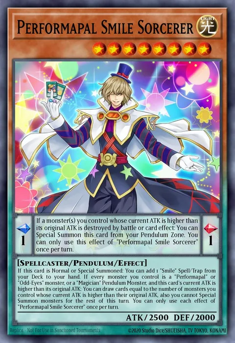 Performapal Smile Sorcerer trading card