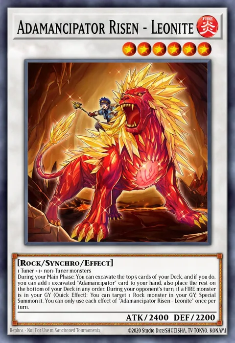 Adamancipator Risen - Leonite trading card