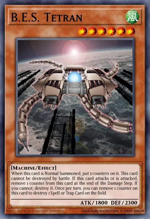 B.E.S. Tetran trading card