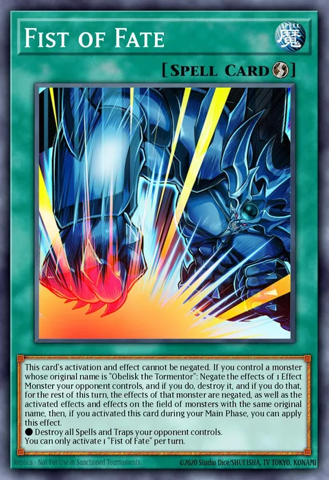 Fist of Fate trading card