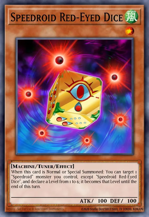 Speedroid Red-Eyed Dice trading card