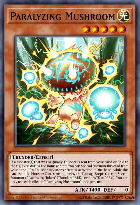Paralyzing Mushroom trading card