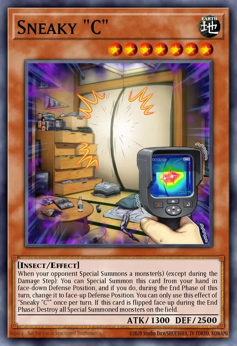 Sneaky "C" trading card