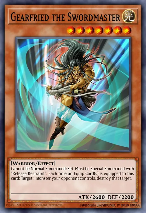 Gearfried the Swordmaster trading card