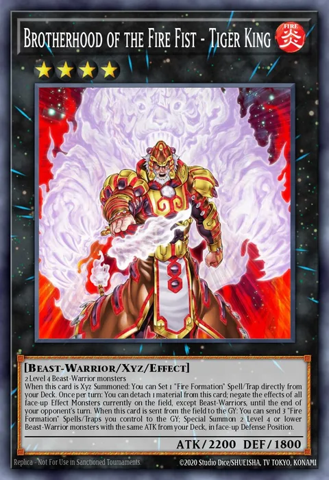 Brotherhood of the Fire Fist - Tiger King trading card