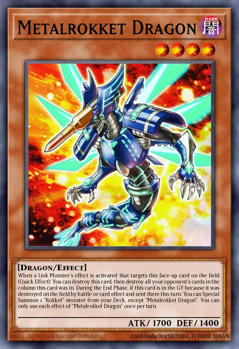 Metalrokket Dragon trading card