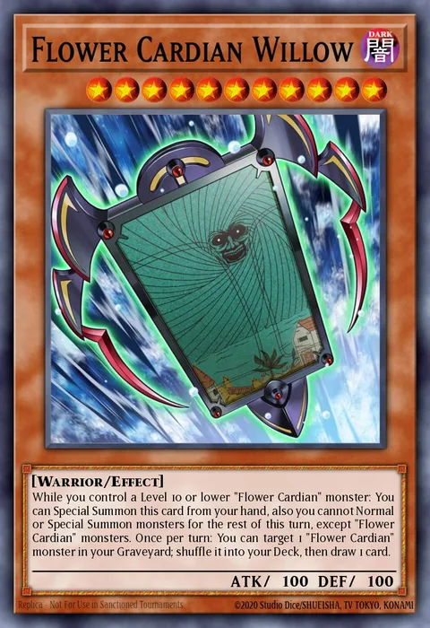 Flower Cardian Willow trading card