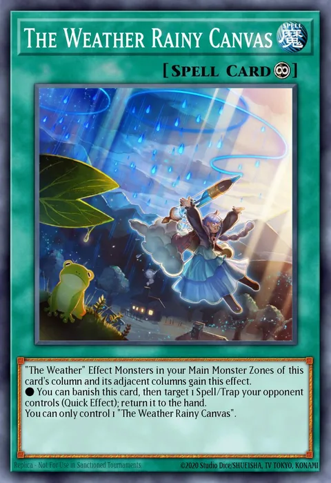 The Weather Rainy Canvas trading card