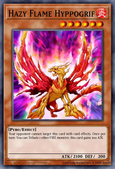 Hazy Flame Hyppogrif trading card
