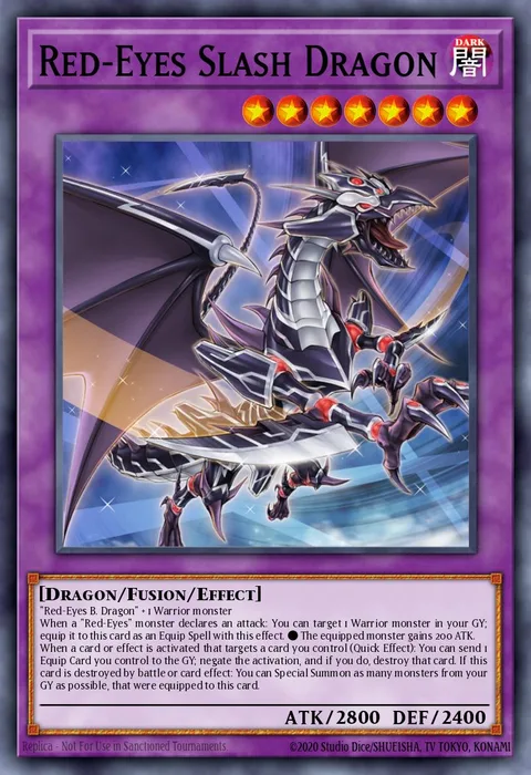 Red-Eyes Slash Dragon trading card