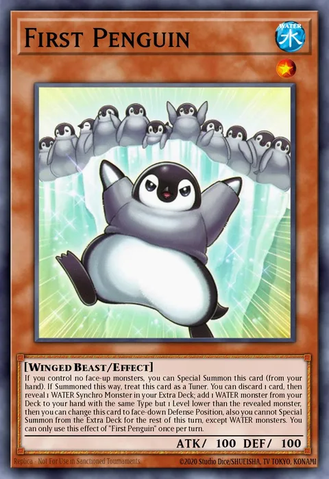First Penguin trading card