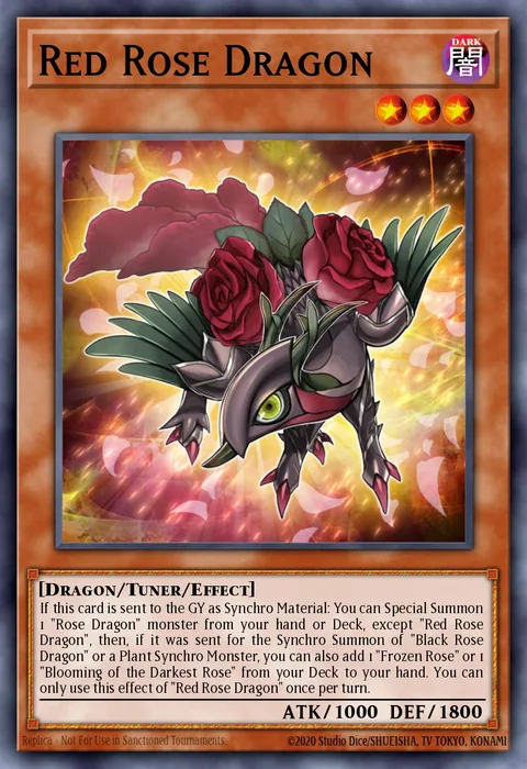 Red Rose Dragon trading card