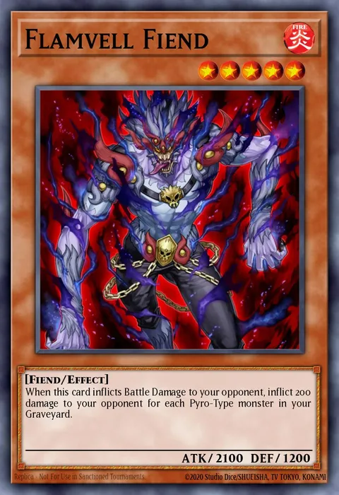 Flamvell Fiend trading card