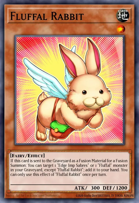 Fluffal Rabbit trading card