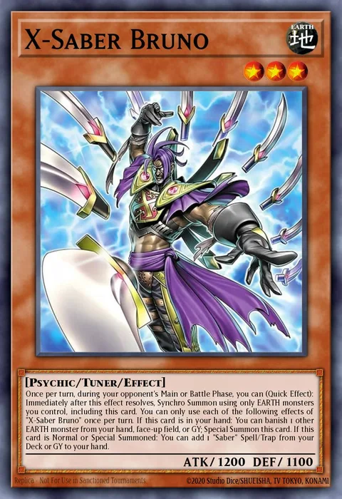X-Saber Bruno trading card