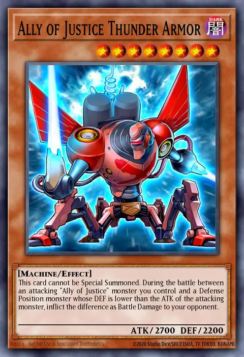 Ally of Justice Thunder Armor trading card