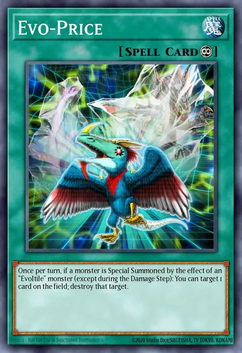 Evo-Price trading card