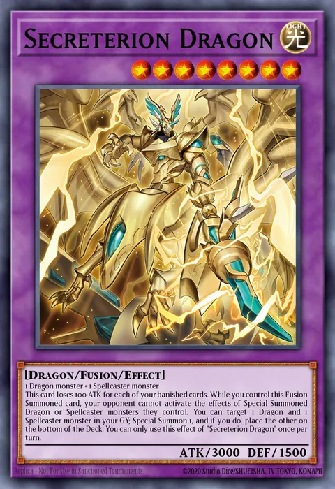 Secreterion Dragon trading card