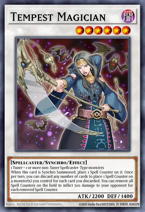 Tempest Magician trading card