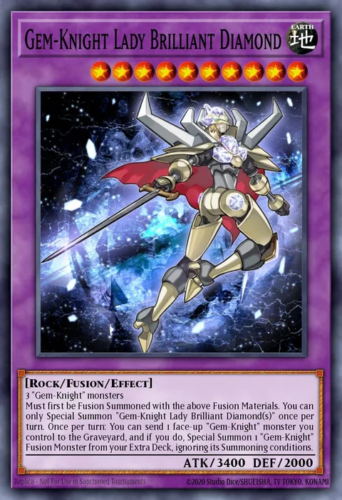 Gem-Knight Lady Brilliant Diamond trading card