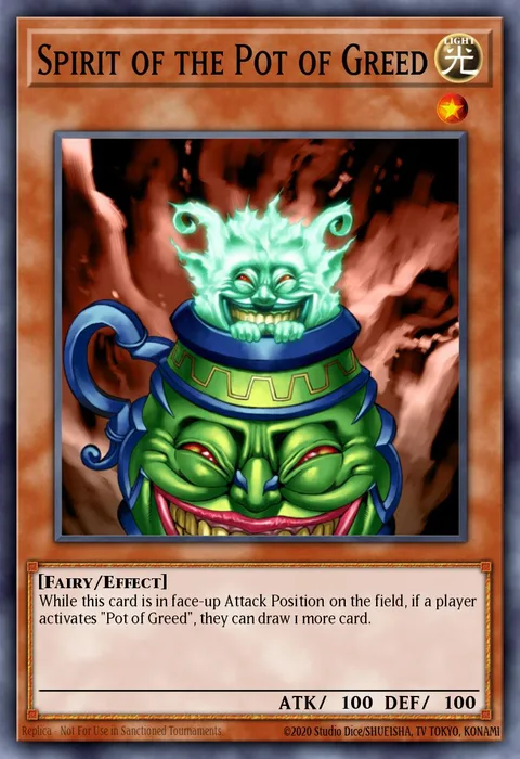 Spirit of the Pot of Greed trading card