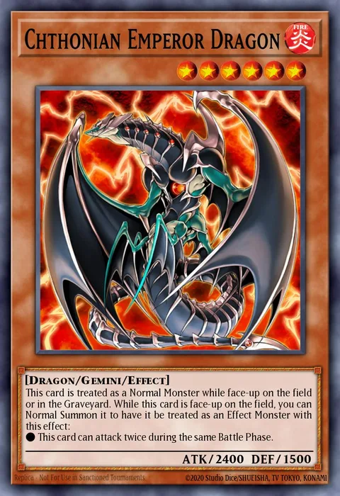 Chthonian Emperor Dragon trading card