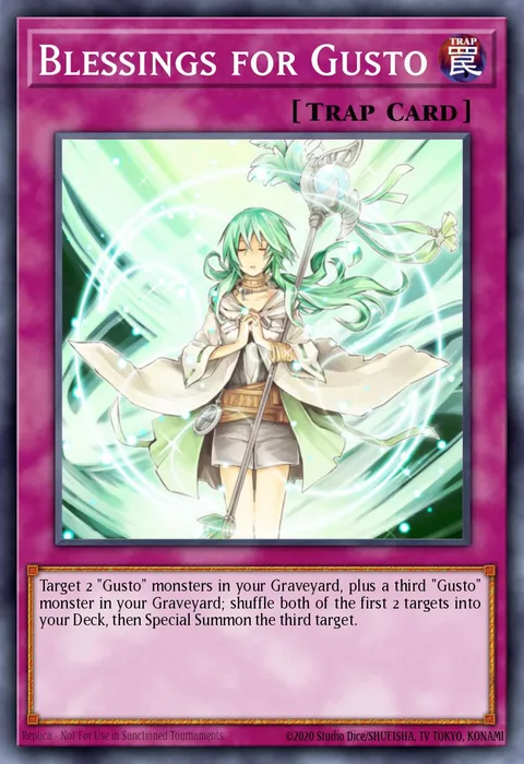Blessings for Gusto trading card