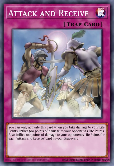 Attack and Receive trading card