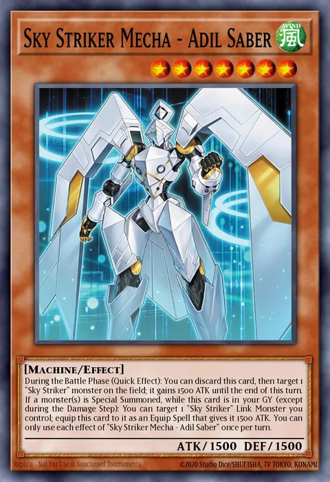 Sky Striker Mecha - Adil Saber trading card