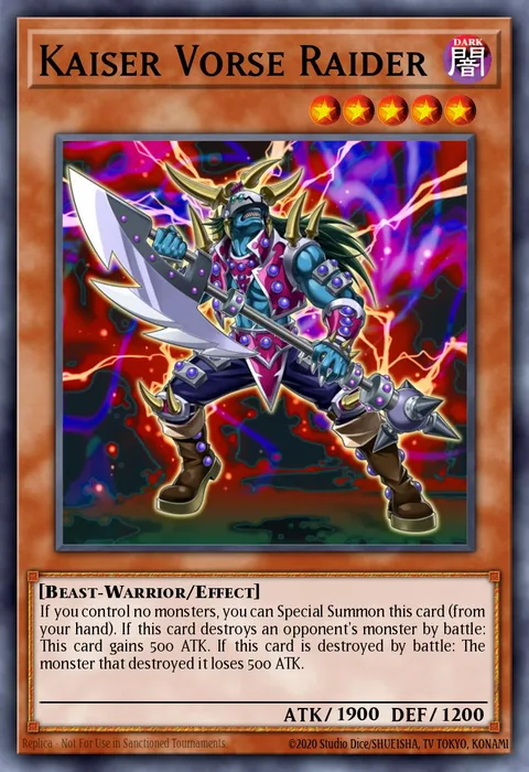 Kaiser Vorse Raider trading card