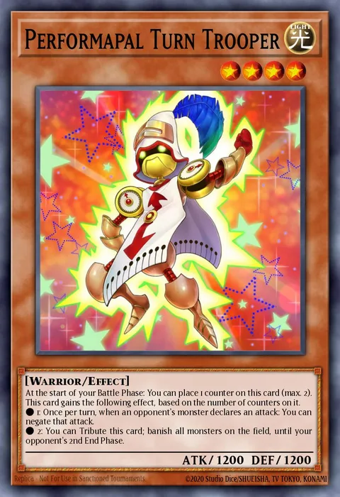 Performapal Turn Trooper trading card