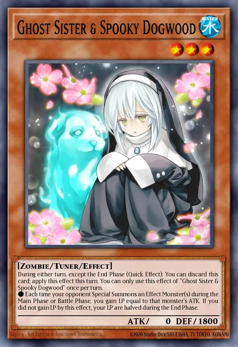 Ghost Sister & Spooky Dogwood trading card