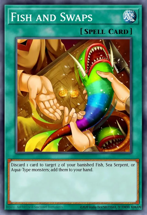 Fish and Swaps trading card