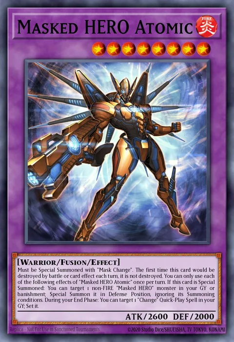 Masked HERO Atomic trading card