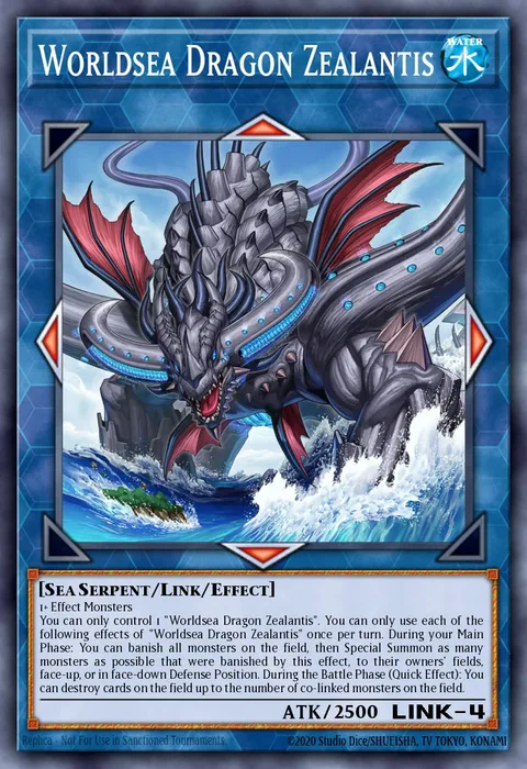 Worldsea Dragon Zealantis trading card