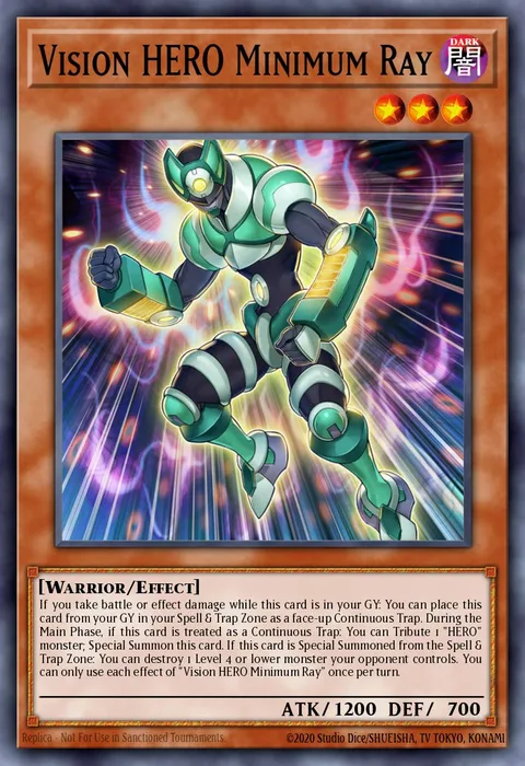 Vision HERO Minimum Ray trading card